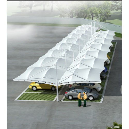 膜結構停車棚