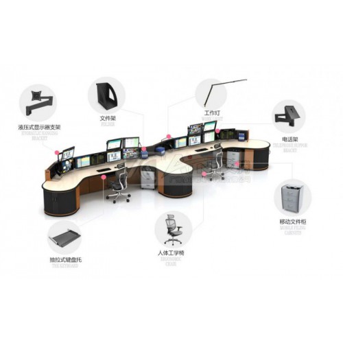 監控調度臺 鐵路、電力公司物資調配中心控制臺