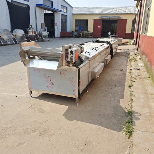 義康制造 全自動燙菜機(jī)  連續(xù)式葉菜殺青機(jī) 蒸汽殺青漂燙機(jī)