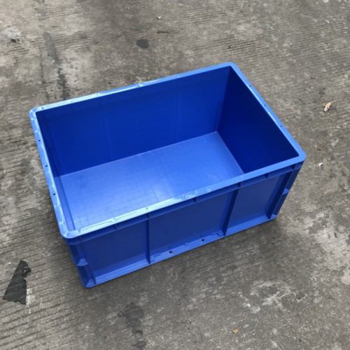 全新料耐摔藍色防靜電加厚歐標塑料周轉(zhuǎn)箱