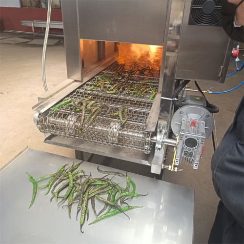 全自動燒椒機  杭椒燒皮機器  連續(xù)式辣椒烤皮設(shè)備